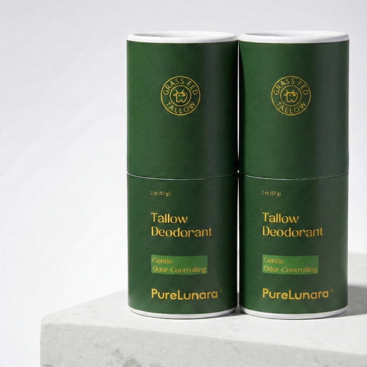 2 Pack Natural Tallow Deodorant Stick