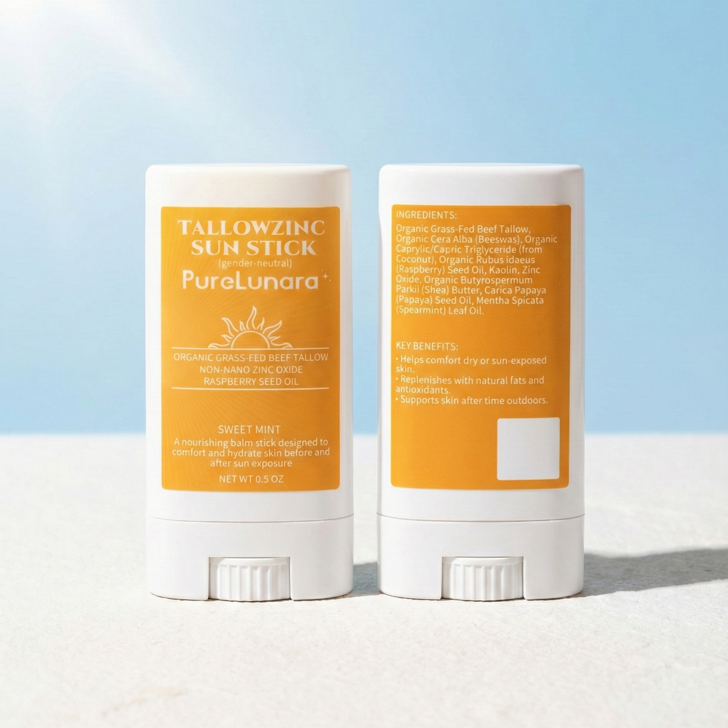 2 Pack Tallow Zinc Sun Stick