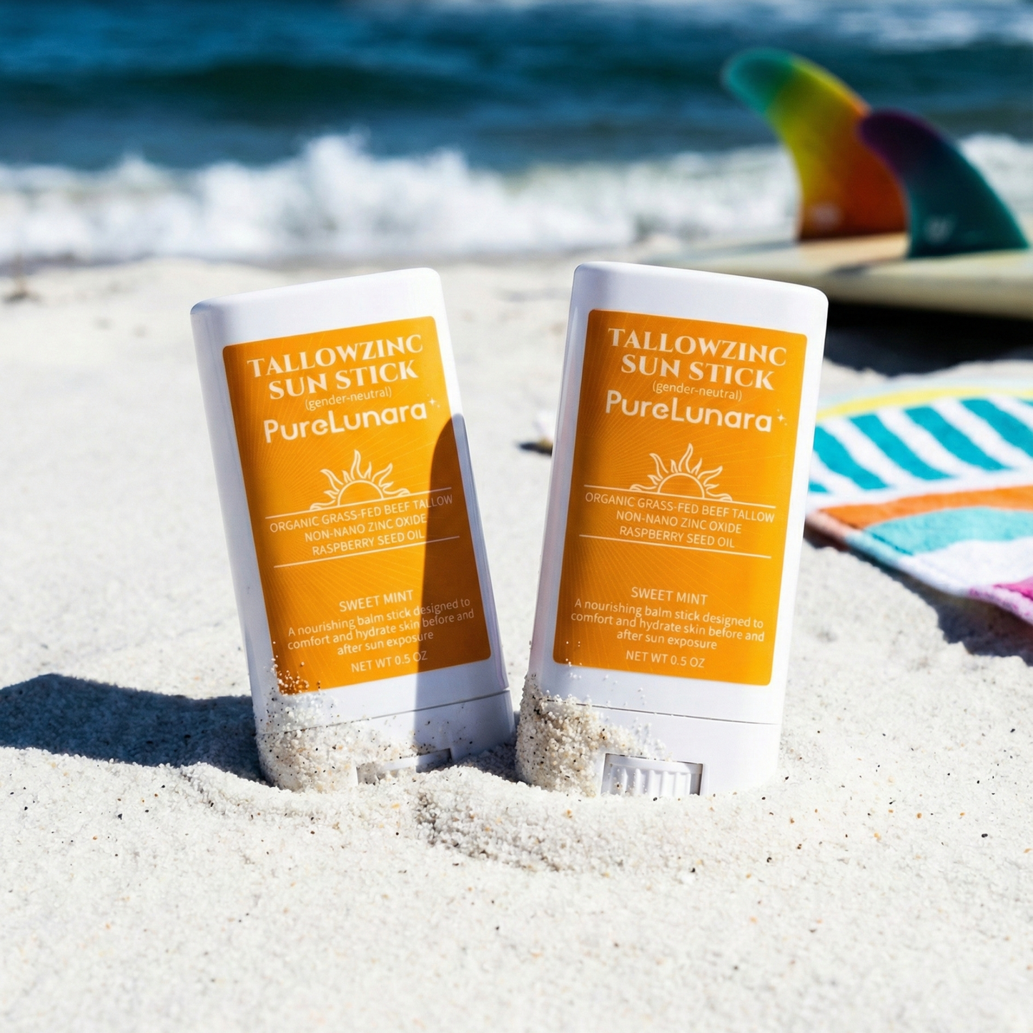 2 Pack Tallow Zinc Sun Stick